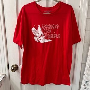 Men’s Assholes Live Forever Bold Red Graphic Tee